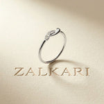 0.05 Ct Round Cut Moissanite Minimal Band Ring