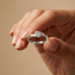 0.07 Ct Round Cut Moissanite Slim Minimal Ring