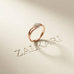 0.20 Ct Round Cut Moissanite Halo Split Shank Ring