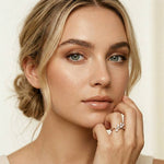 0.15 Ct Round Cut Moissanite Minimalist Ring