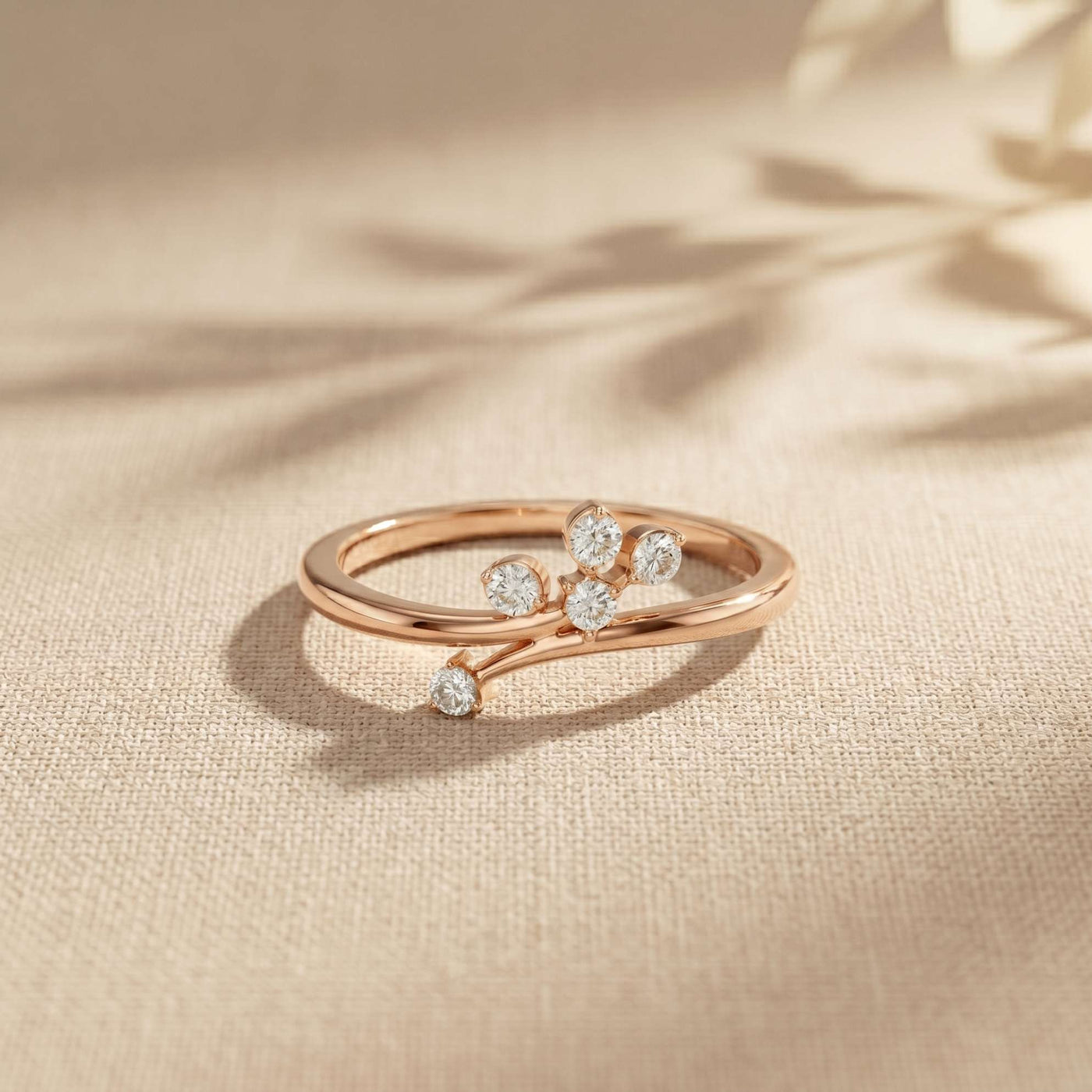 0.15 Ct Round Cut Moissanite Minimalist Ring