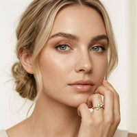 0.15 Ct Round Cut Moissanite Minimalist Ring