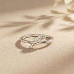 0.15 Ct Round Cut Moissanite Minimalist Ring