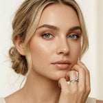 0.15 Ct Round Cut Moissanite Minimalist Ring