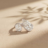 2.9 Ct Pear & Round Cut Moissanite Bypass Toi et Moi Ring