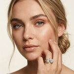 2.9 Ct Pear & Round Cut Moissanite Bypass Toi et Moi Ring