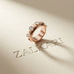 2.35 Ct Round Cut Moissanite Bezel Station Band Ring