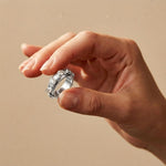 2.35 Ct Round Cut Moissanite Bezel Station Band Ring