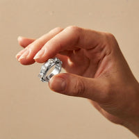 2.35 Ct Round Cut Moissanite Bezel Station Band Ring