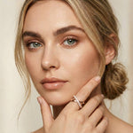 1.10 Ct Round Cut Moissanite Criss-Cross Pavé Wrap Ring