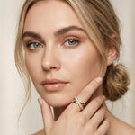 1.10 Ct Round Cut Moissanite Criss-Cross Pavé Wrap Ring