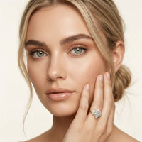 1.85 Ct Marquise Cut Moissanite Floral Bloom Engagement Ring