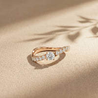 0.50 Ct Round Cut Moissanite Minimalist Ring
