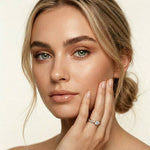 0.50 Ct Round Cut Moissanite Minimalist Ring