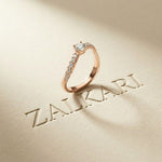 0.50 Ct Round Cut Moissanite Minimalist Ring