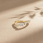 0.50 Ct Round Cut Moissanite Minimalist Ring