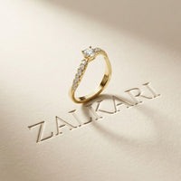 0.50 Ct Round Cut Moissanite Minimalist Ring
