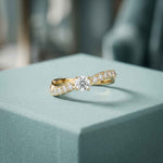 0.50 Ct Round Cut Moissanite Minimalist Ring