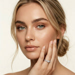 0.50 Ct Round Cut Moissanite Minimalist Ring