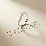 0.50 Ct Round Cut Moissanite Minimalist Ring