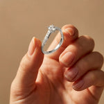 0.50 Ct Round Cut Moissanite Minimalist Ring
