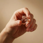 0.35 Ct Round Cut Moissanite Floral Wrap Ring