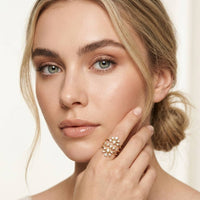 0.35 Ct Round Cut Moissanite Floral Wrap Ring