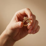 0.35 Ct Round Cut Moissanite Floral Wrap Ring