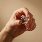 0.35 Ct Round Cut Moissanite Floral Wrap Ring