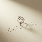 0.35 Ct Round Cut Moissanite Floral Wrap Ring
