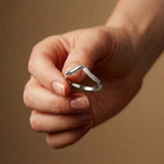 0.06 Ct Round Cut Moissanite Wave Band Ring White