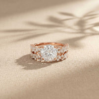 3.70 Ct Round Cut Moissanite Marquise Cluster Bridal Ring for Women