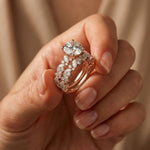 3.70 Ct Round Cut Moissanite Marquise Cluster Bridal Ring for Women