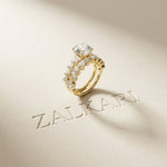 3.70 Ct Round Cut Moissanite Marquise Cluster Bridal Ring for Women