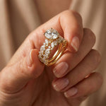 3.70 Ct Round Cut Moissanite Marquise Cluster Bridal Ring for Women