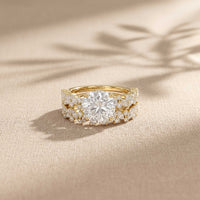 3.70 Ct Round Cut Moissanite Marquise Cluster Bridal Ring for Women