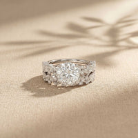 3.70 Ct Round Cut Moissanite Marquise Cluster Bridal Ring for Women