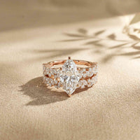 3.70 Ct Marquise Cut Moissanite Luxury Bridal Ring for Women