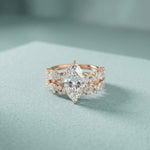 3.70 Ct Marquise Cut Moissanite Luxury Bridal Ring for Women