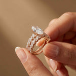 3.70 Ct Marquise Cut Moissanite Luxury Bridal Ring for Women