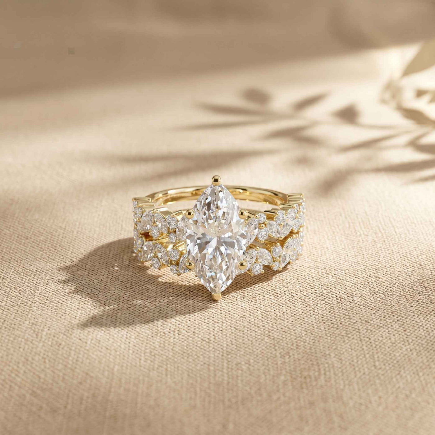3.70 Ct Marquise Cut Moissanite Luxury Bridal Ring for Women
