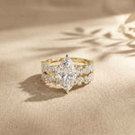 3.70 Ct Marquise Cut Moissanite Luxury Bridal Ring for Women