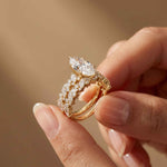 3.70 Ct Marquise Cut Moissanite Luxury Bridal Ring for Women