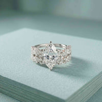 3.70 Ct Marquise Cut Moissanite Luxury Bridal Ring for Women
