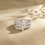 3.70 Ct Marquise Cut Moissanite Luxury Bridal Ring for Women