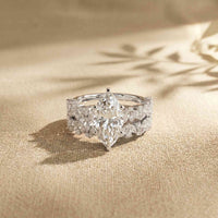 3.70 Ct Marquise Cut Moissanite Luxury Bridal Ring for Women