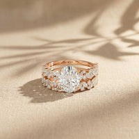 3.70 Ct Oval Cut Moissanite Marquise Cluster Bridal Ring for Women