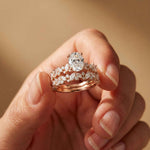 3.70 Ct Oval Cut Moissanite Marquise Cluster Bridal Ring for Women