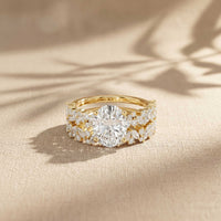 3.70 Ct Oval Cut Moissanite Marquise Cluster Bridal Ring for Women