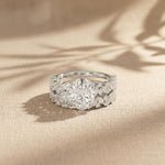 3.70 Ct Oval Cut Moissanite Marquise Cluster Bridal Ring for Women
